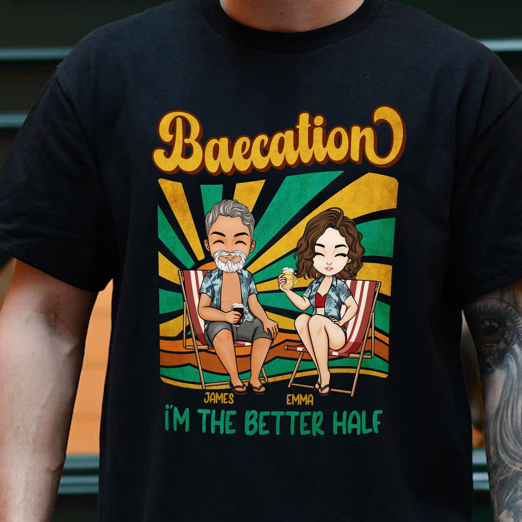 Baecation With My Better Half - Personalized Couple Matching Shirts - Py Five Style