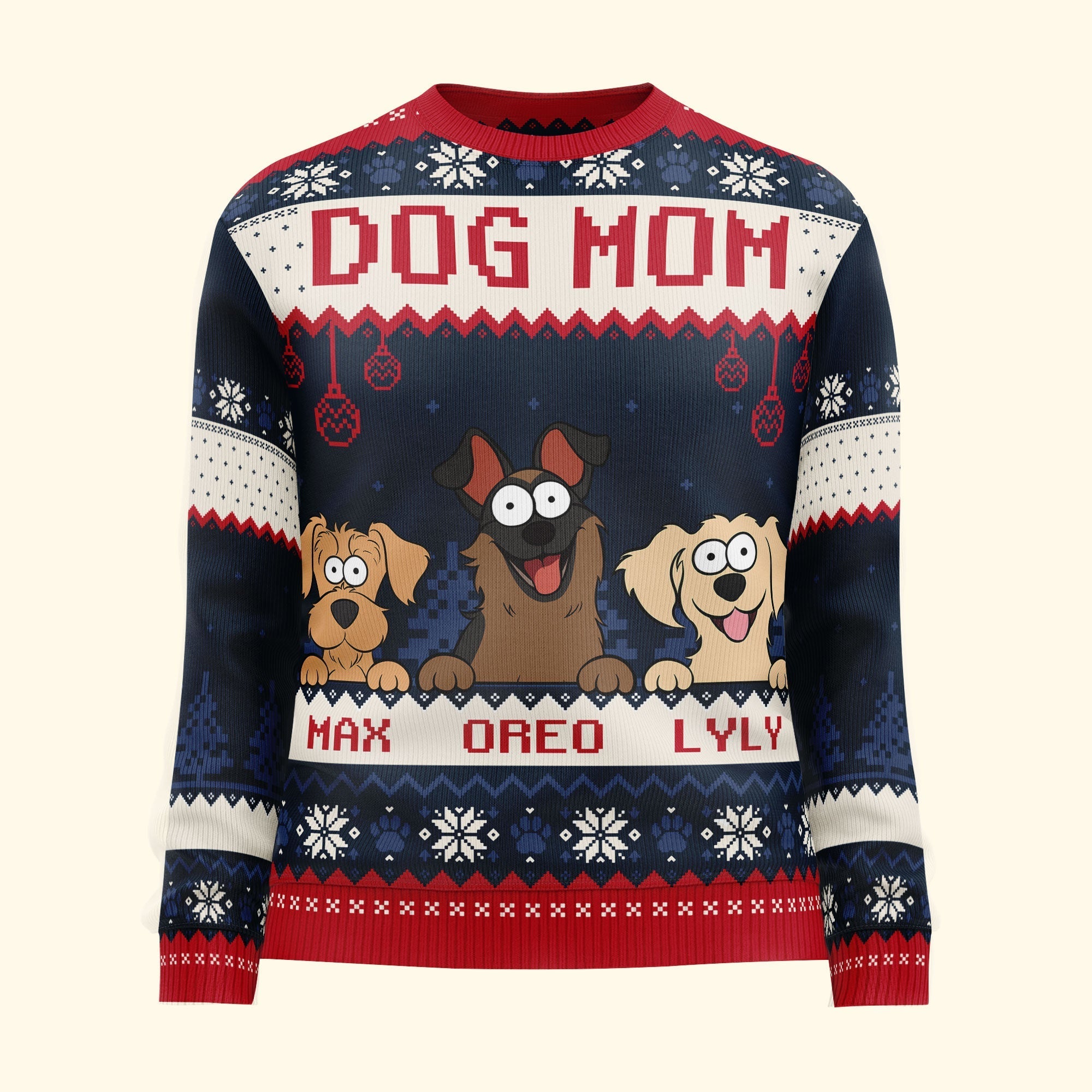 Best Dog Mom Ever - Personalized Ugly Sweater - Py Five Style