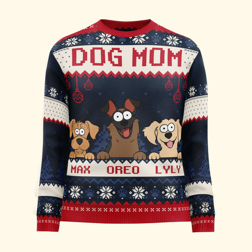 Best Dog Mom Ever - Personalized Ugly Sweater - Py Five Style