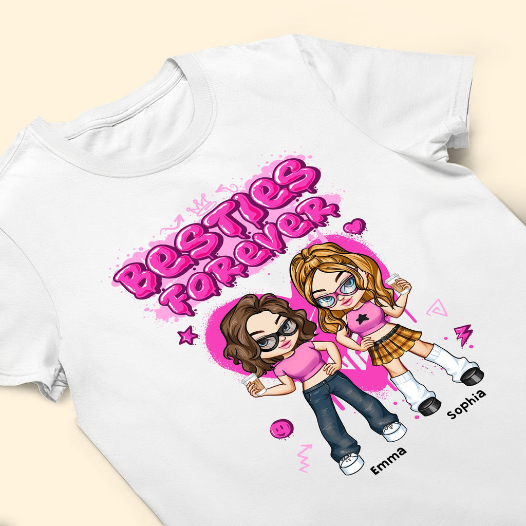Besties Forever - Y2K Style - Matching Outfits For Friends - Personalized Shirt - Py Five Style