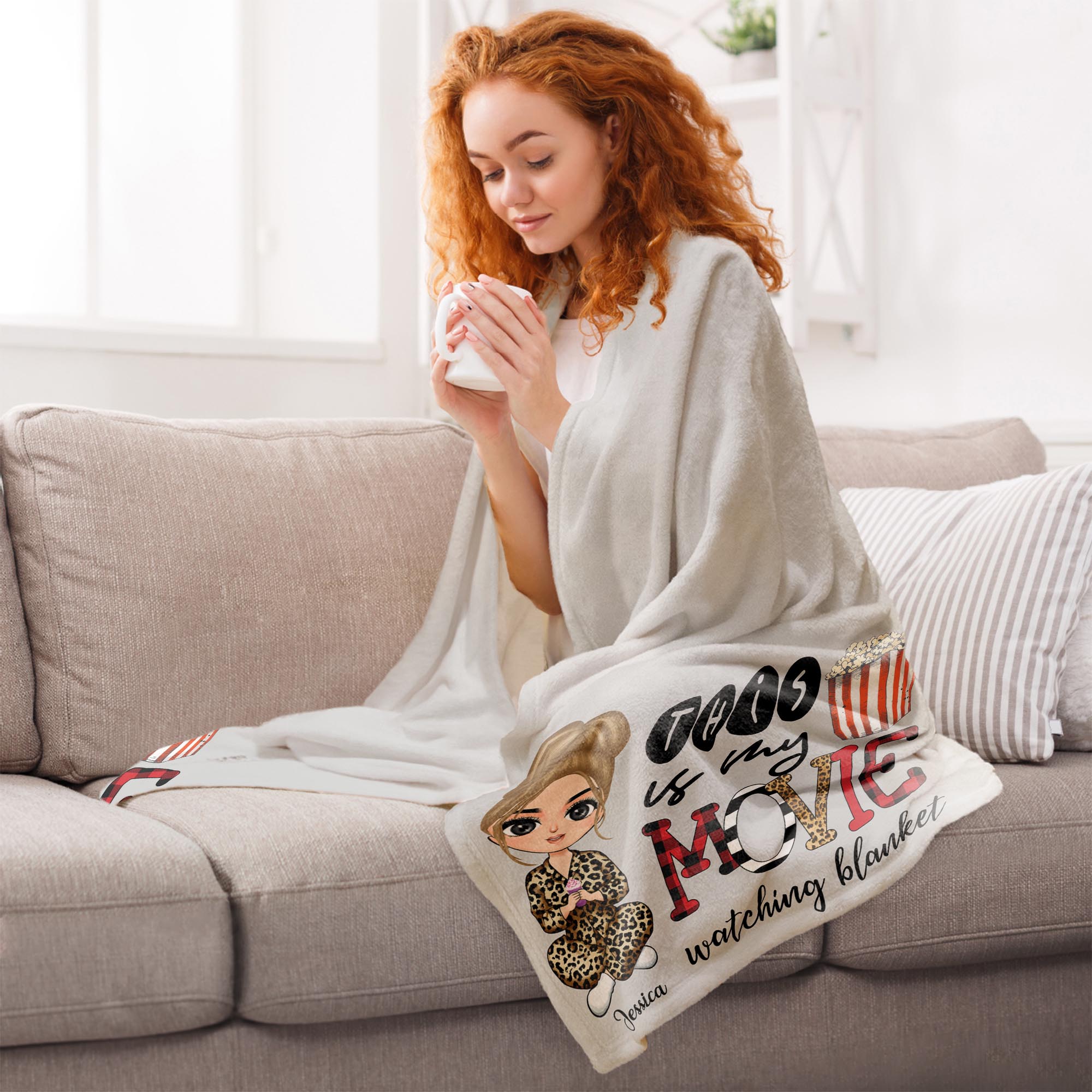 This Is My Movie Watching Blanket - Personalized Blanket Big Size - Py Five Style