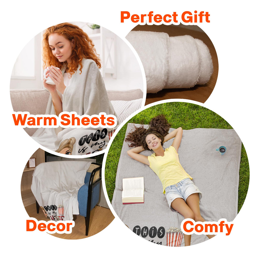 This Is My Movie Watching Blanket - Personalized Blanket Big Size - Py Five Style