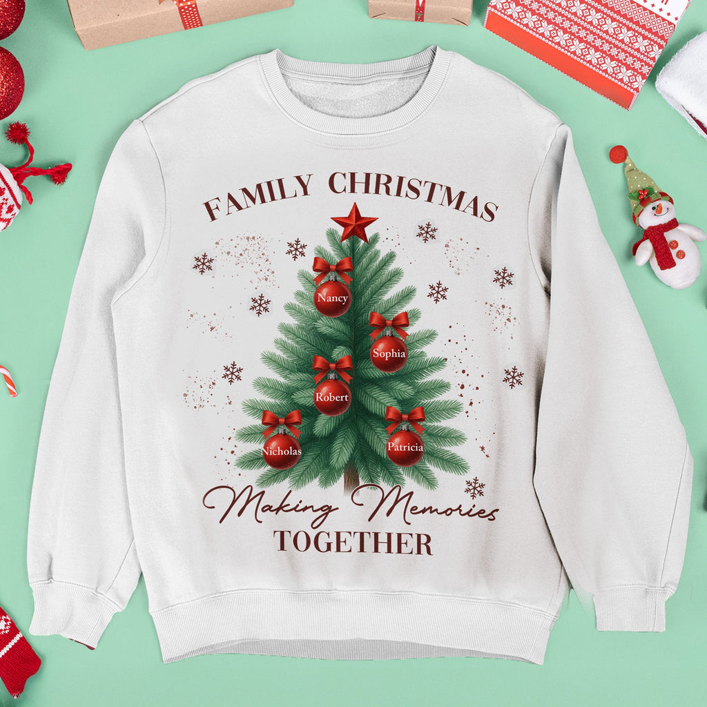 Christmas Tree Family Names Matching Shirts - Personalized Sweatshirt - Py Five Style