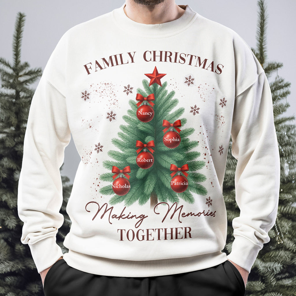 Christmas Tree Family Names Matching Shirts - Personalized Sweatshirt - Py Five Style