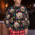 Custom Face Christmas Family Pet Funny Xmas Leds - Personalized Photo Ugly Sweater - Py Five Style