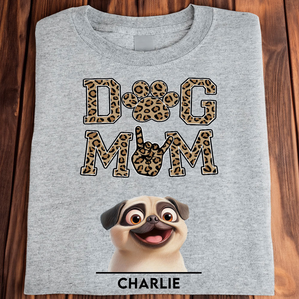 Dog Mom Leopard Version - PersonalizedOne Size Shirt - Py Five Style