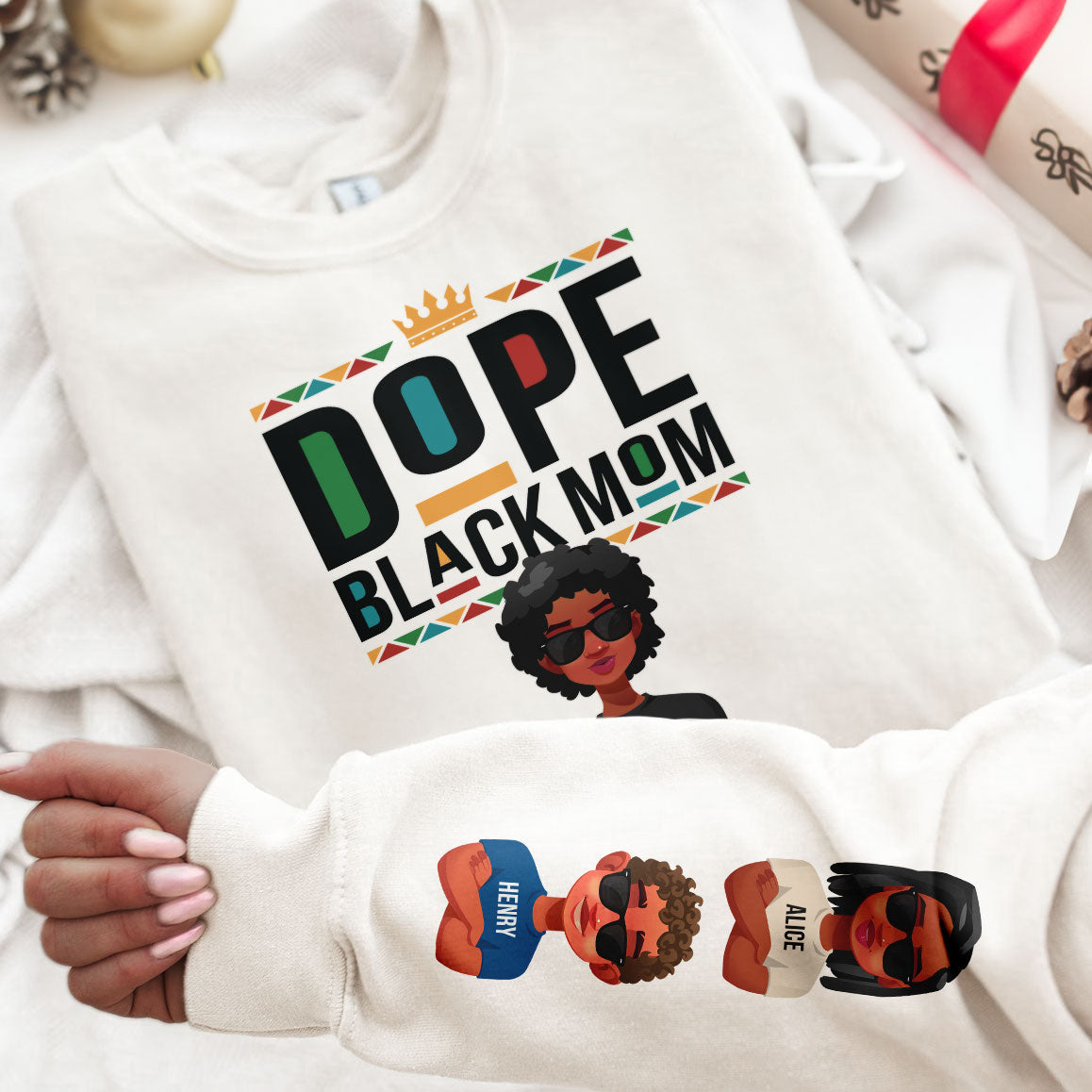 Dope Black Mom Ver 1 - Personalized Sweatshirt - Py Five Style