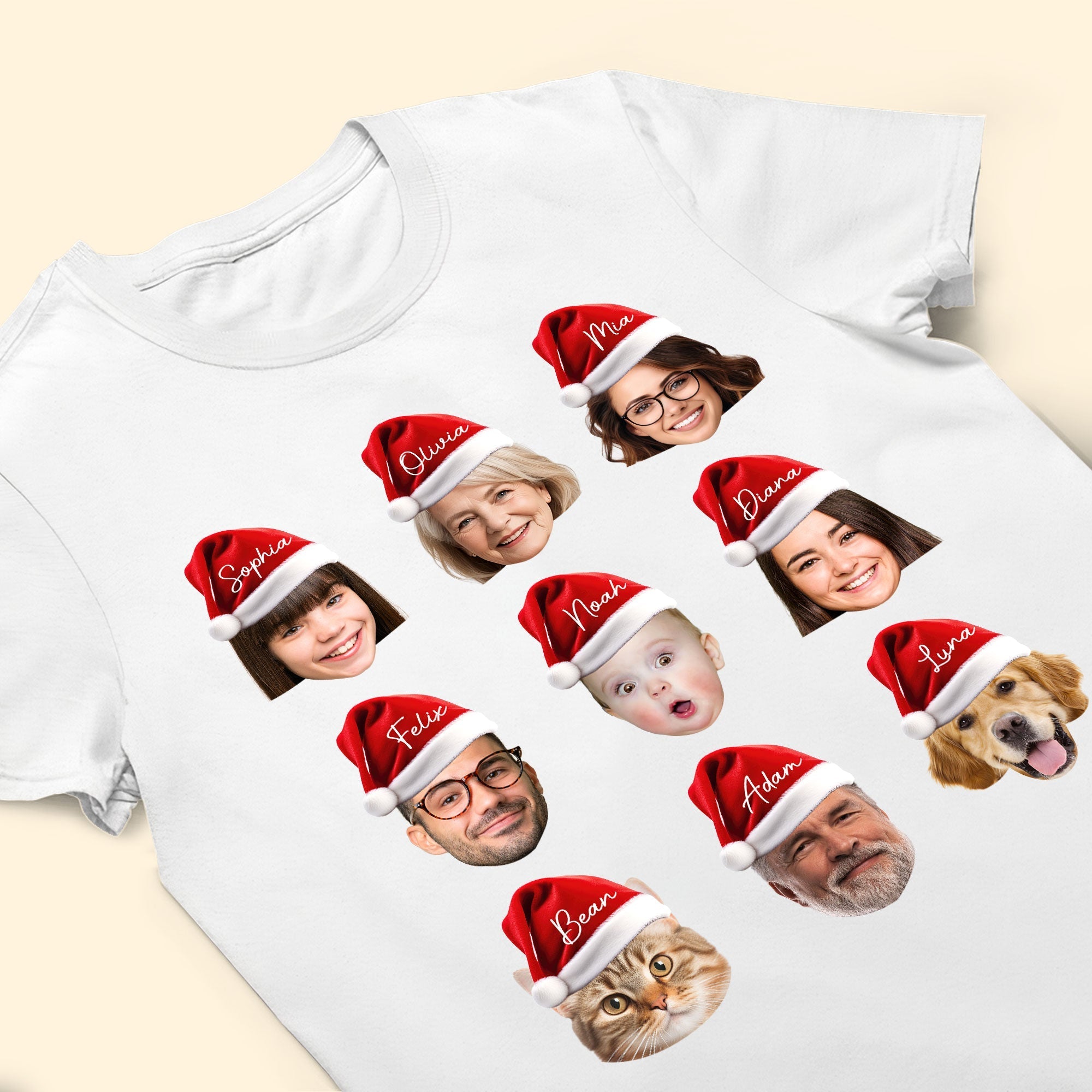 Funny Christmas Face - Personalized PhotoOne Size Shirt - Py Five Style