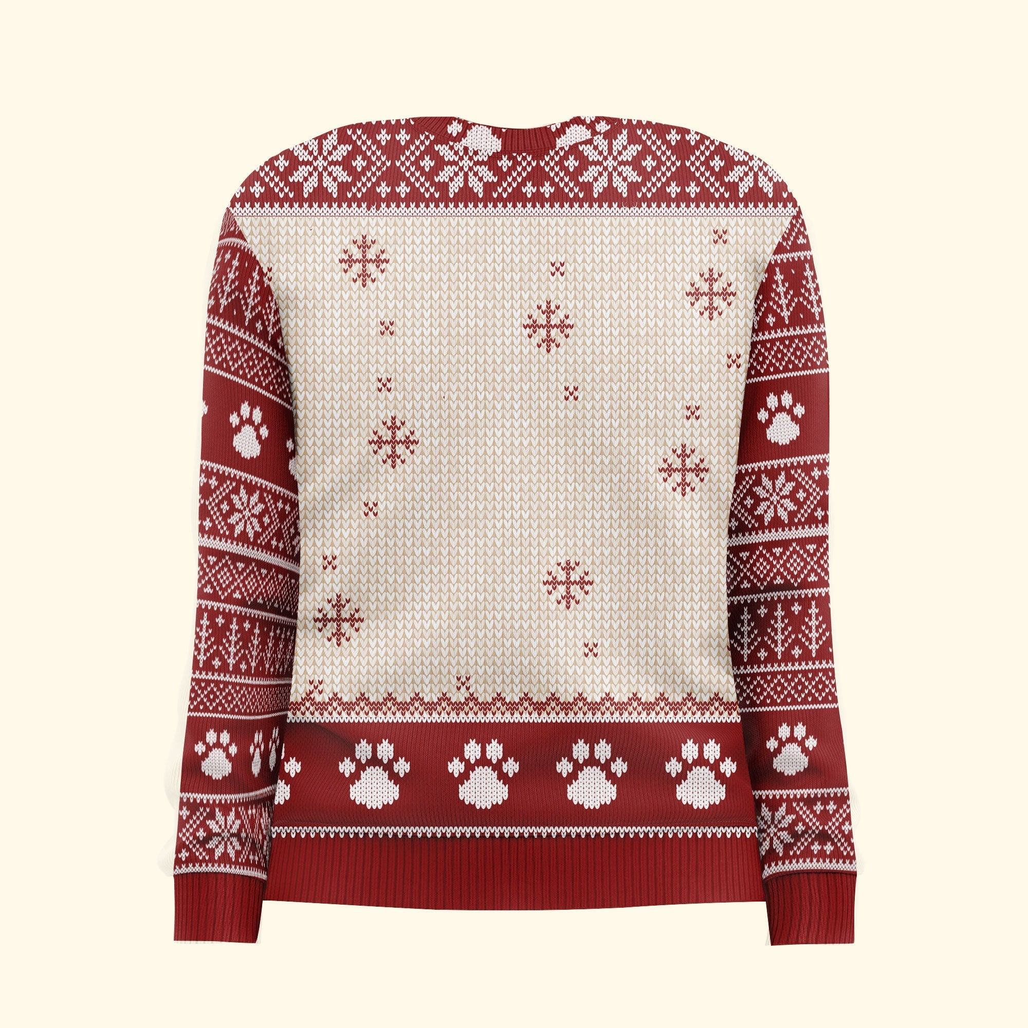 I Believe In Santa Paws - Personalized Photo Ugly Christmas Sweater - Py Five Style