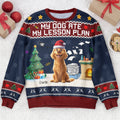 My Dog Ate My Lesson Plan - Teacher Christmas Gift - Personalized Ugly Sweater - Py Five Style