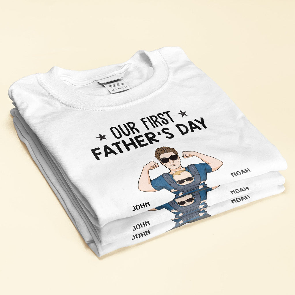 Our First Father's Day Together - Personalized Matching Family Shirts - Py Five Style