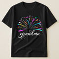 Proud Grandma And Kids Firework Birth Month Flowers - PersonalizedOne Size Shirt - Py Five Style