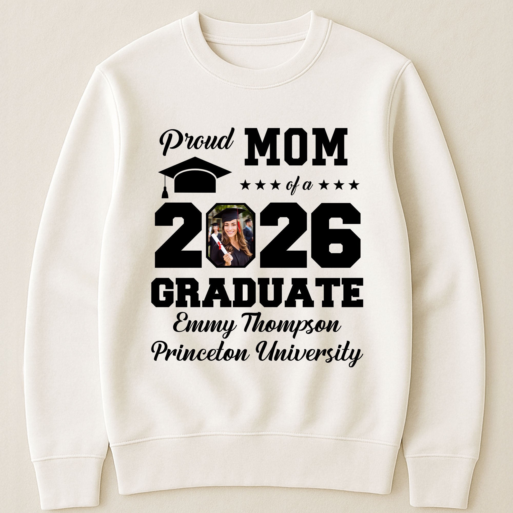 Proud Mom Of A Graduate - Personalized PhotoOne Size Shirt - Py Five Style