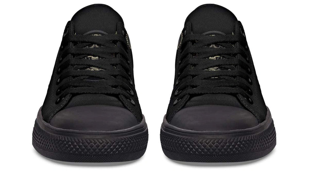 Born To Ride Black Lowtop Sneakers - Stylish Urban Walking Shoes - Py Five Style