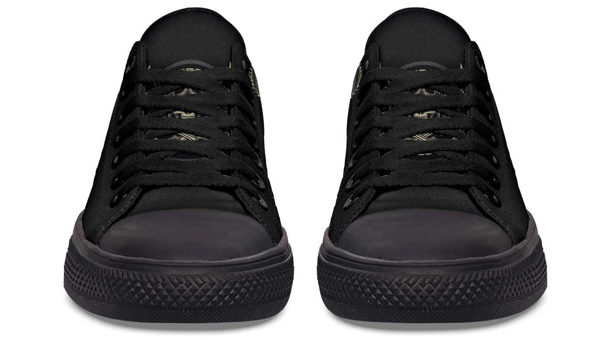Born To Ride Black Lowtop Sneakers - Stylish Urban Walking Shoes - Py Five Style