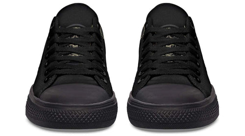 Born To Ride Black Lowtop Sneakers - Stylish Urban Walking Shoes - Py Five Style