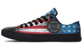 No Pain No Gain American Flag Black Low Top Sneakers - Py Five Style