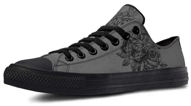 Moth & Rose Black Low Top Sneakers - Urban Streetwear - Py Five Style