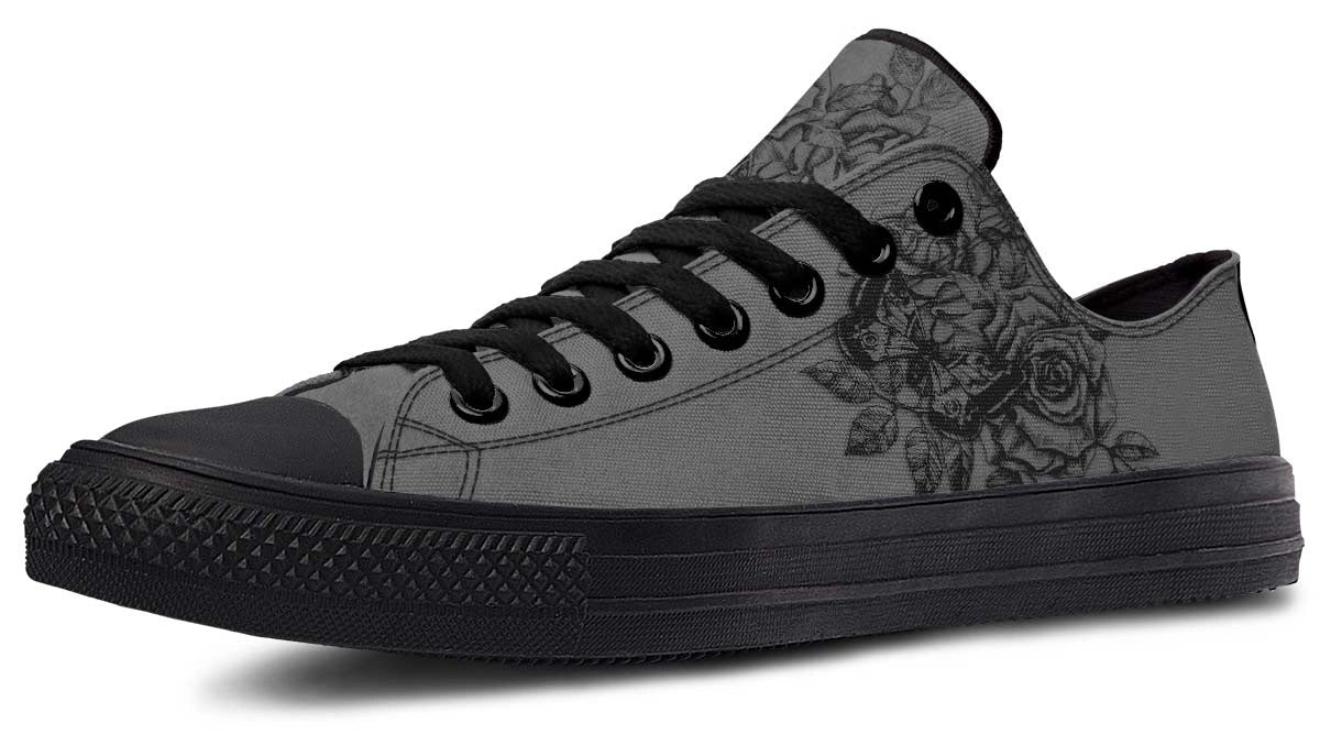 Moth & Rose Black Low Top Sneakers - Urban Streetwear - Py Five Style