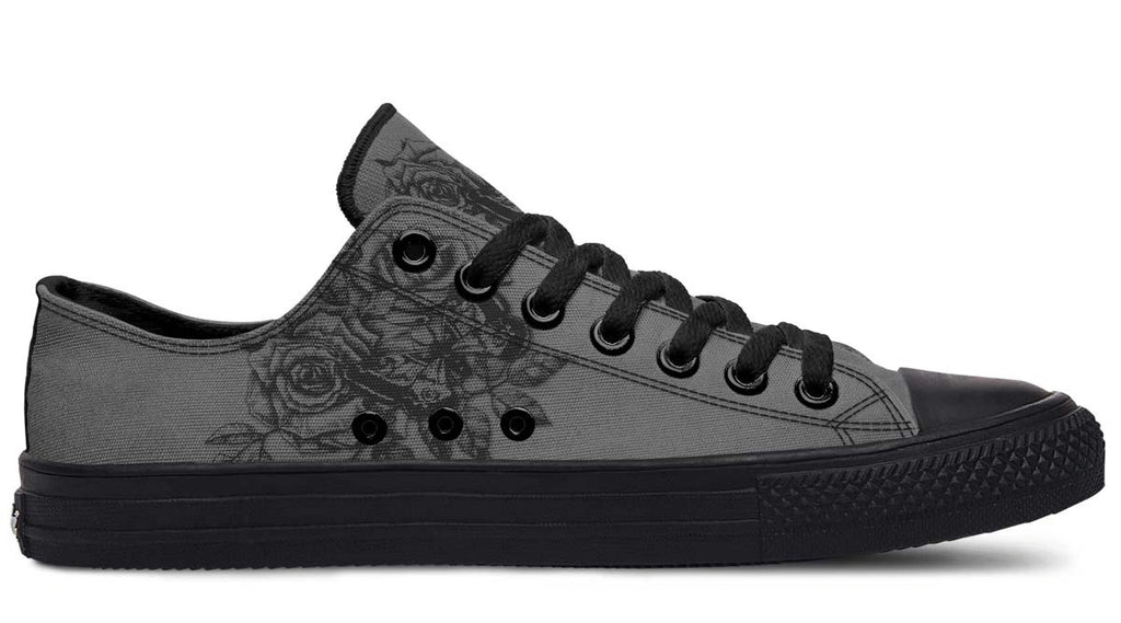 Moth & Rose Black Low Top Sneakers - Urban Streetwear - Py Five Style