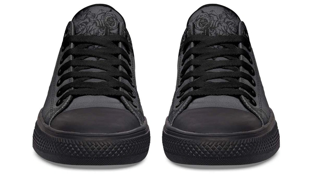 Moth & Rose Black Low Top Sneakers - Urban Streetwear - Py Five Style