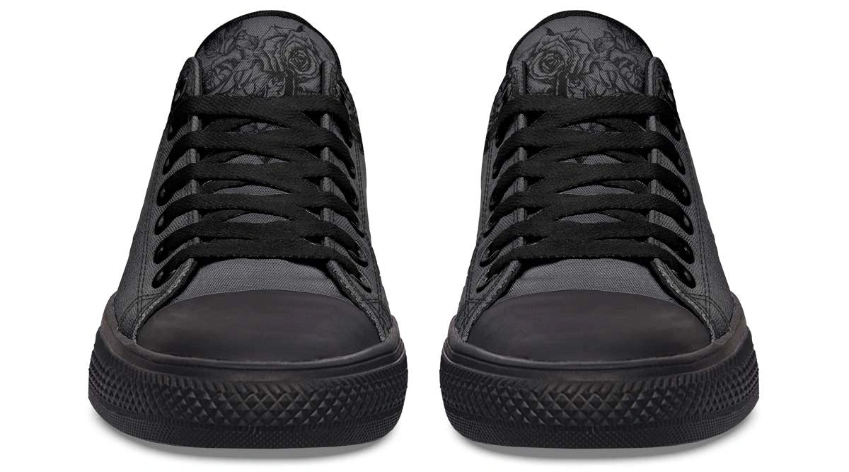 Moth & Rose Black Low Top Sneakers - Urban Streetwear - Py Five Style