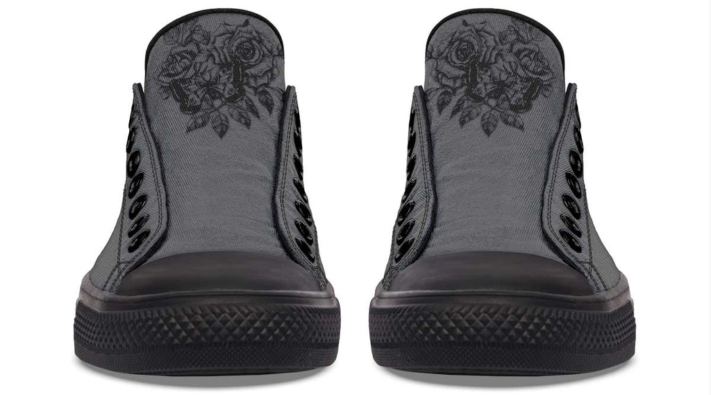 Moth & Rose Black Low Top Sneakers - Urban Streetwear - Py Five Style