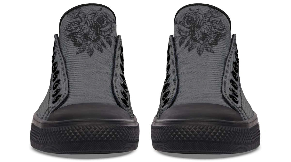 Moth & Rose Black Low Top Sneakers - Urban Streetwear - Py Five Style