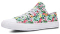 Tropical Print Low Top Sneakers - Floral Casual Shoes - Py Five Style