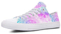 Mandala Skull Print White Low-Top Fashion Sneakers - Py Five Style