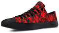 Red Camouflage Skull Pattern Low-Top Sneakers - Urban Streetwear - Py Five Style
