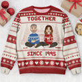Together Since Couple Christmas Ugly Sweater New Version - Personalized Ugly Sweater - Py Five Style